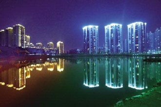 常德之夜绚丽多彩 —— 亮化之后的常德城区
