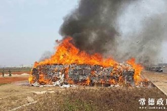 西洞庭开展假烟集中销毁行动 3万余条假烟被焚烧销毁