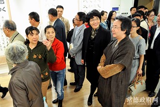 常德文化馆首次举办中韩书画展