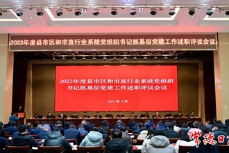 市委召开2023年度县市区和市直行业系统党组织书记抓基层党建工作述职评议会议：认真履行第一责任人职责 坚决把基层党建抓实抓细抓到位
