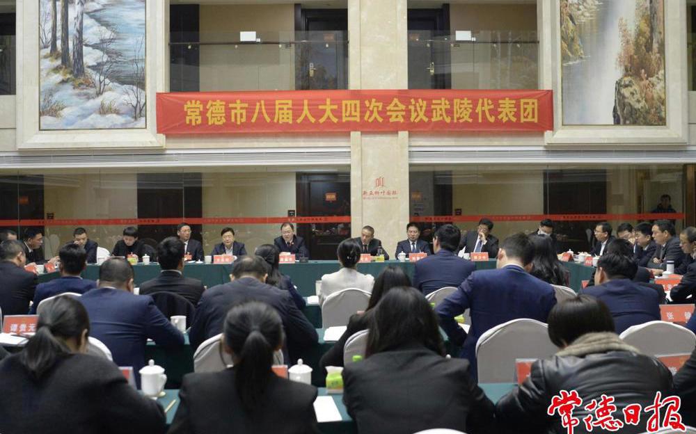 周振宇参加常德市八届人大四次会议武陵代表团、安乡代表团审议