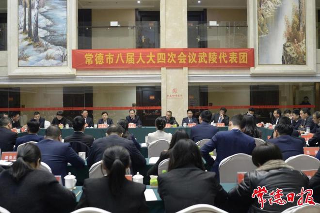 周振宇参加常德市八届人大四次会议武陵代表团、安乡代表团审议