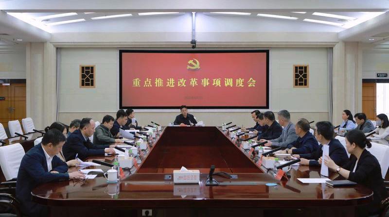 罗毅君主持召开重点推进改革事项调度会