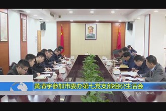 黄清宇参加市委办第七党支部组织生活会