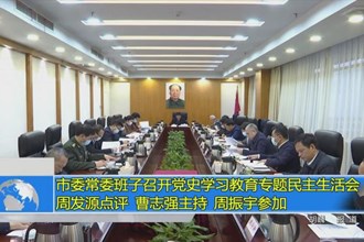 市委常委班子召开党史学习教育专题民主生活会 周发源点评 曹志强主持 周振宇参加