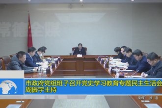 市政府党组班子召开党史学习教育专题民主生活会 周振宇主持