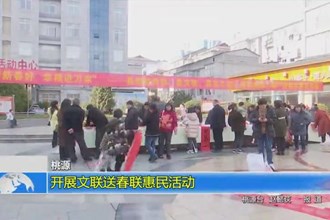 桃源：开展文联送春联惠民活动