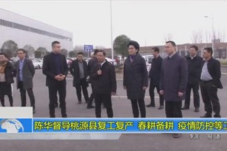 陈华督导桃源县复工复产 春耕备耕 疫情防控等工作