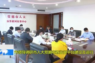 市领导调研市人大预算审查监督平台建设及运行