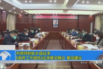 市领导到安乡县征求《政府工作报告(征求意见稿)》意见建议