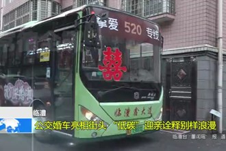 临澧：公交婚车亮相街头 “低碳”迎亲诠释别样浪漫