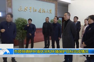 市领导调研环境状况和环境保护目标完成情况