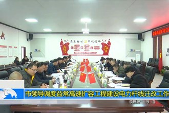 市领导调度益常高速扩容工程电力杆线迁改工作