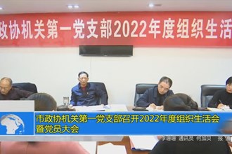 市政协机关第一党支部召开2022年度组织生活会暨党员大会