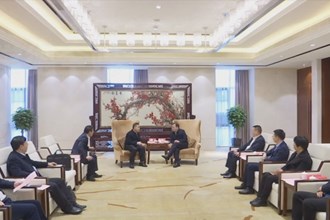 周振宇与重庆药友制药有限责任公司董事长刘强一行座谈