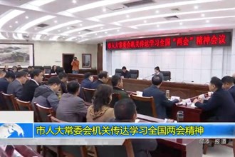 市人大常委会机关传达学习全国两会精神