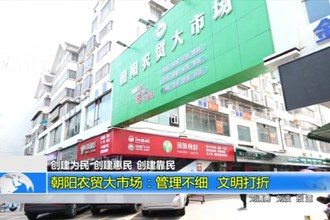 朝阳农贸大市场：管理不细 文明打折