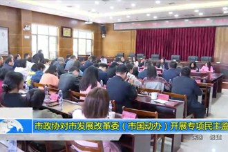 市政协对市发展改革委（市国动办）开展专项民主监督