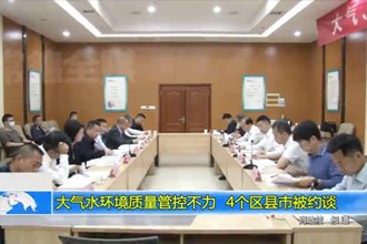 大气水环境质量管控不力 4个区县市被约谈