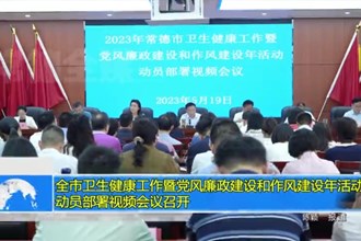常德市卫生健康工作暨党风廉政建设和作风建设年活动动员部署视频会议召开