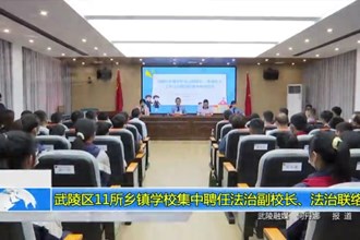 武陵区11所乡镇学校集中聘任法治副校长、法治联络员
