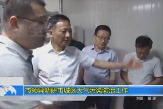 市领导调研市城区大气污染防治工作