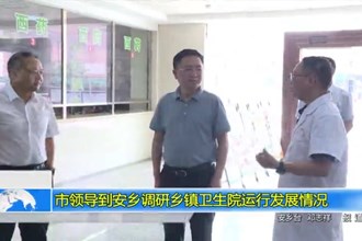 市领导到安乡调研乡镇卫生院运行发展情况