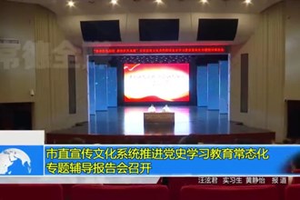 市直宣传文化系统推进党史学习教育常态化专题辅导报告会召开