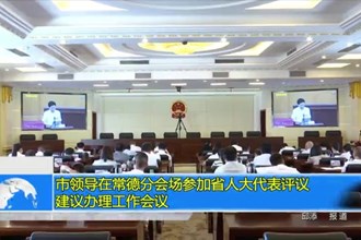市领导在常德分会场参加省人大代表评议建议办理工作会议