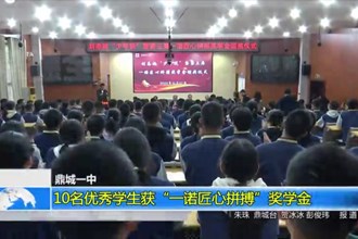 鼎城一中10名优秀学生获“一诺匠心拼搏”奖学金