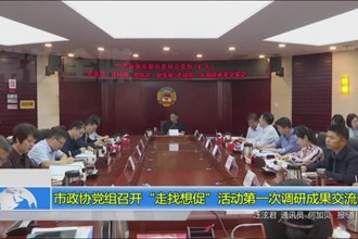 市政协党组召开“走找想促”活动第一次调研成果交流会