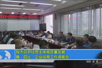 我市召开经营主体高质量发展暨“四上”企业培育工作调度会