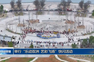 桃源：举行“乐动双洲 艺彩飞扬”快闪活动