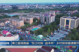 第三届湖南省“东江村排•益丰杯”乡村排球邀请赛开赛