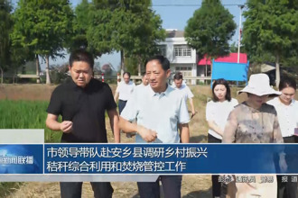 市领导赴安乡县调研乡村振兴、秸秆综合利用和焚烧管控工作