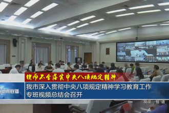 常德市深入贯彻中央八项规定精神学习教育工作专班视频总结会召开