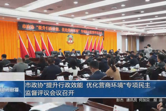 市政协“提升行政效能 优化营商环境”专项民主监督评议会议召开