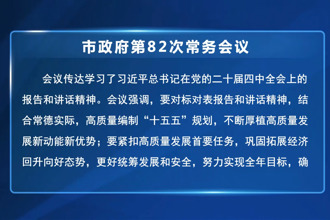 常德市政府第82次常务会议召开